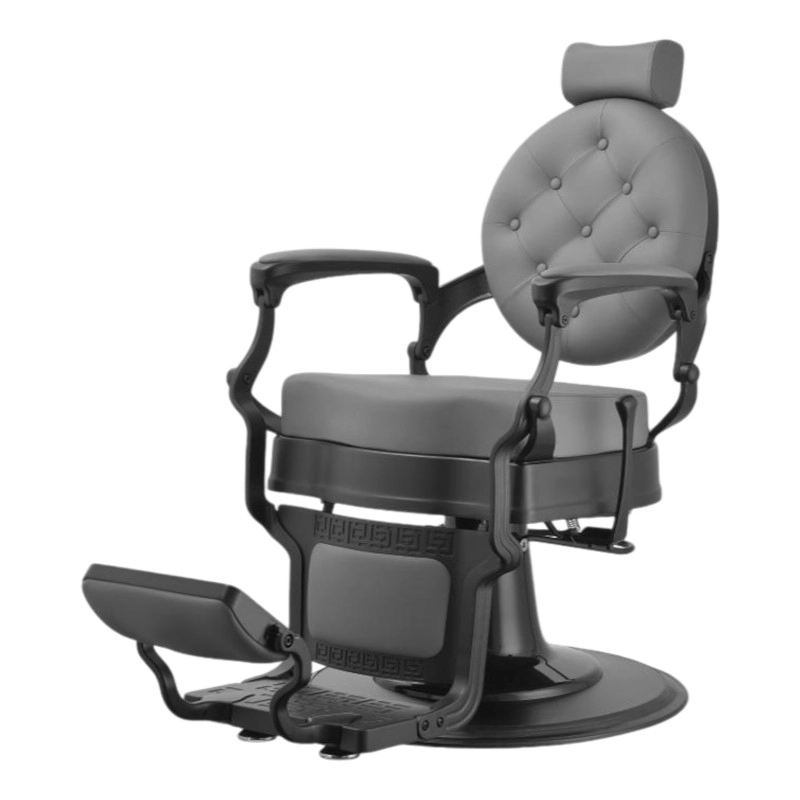 Buzz Black Grey Barber Chair Vintage by Weelko
