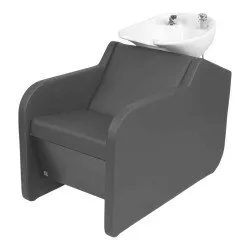 Armoni XL Shampoo Unit with Tiltable Narrow-Neck Basin and PU Leather Upholstery - Fersan
