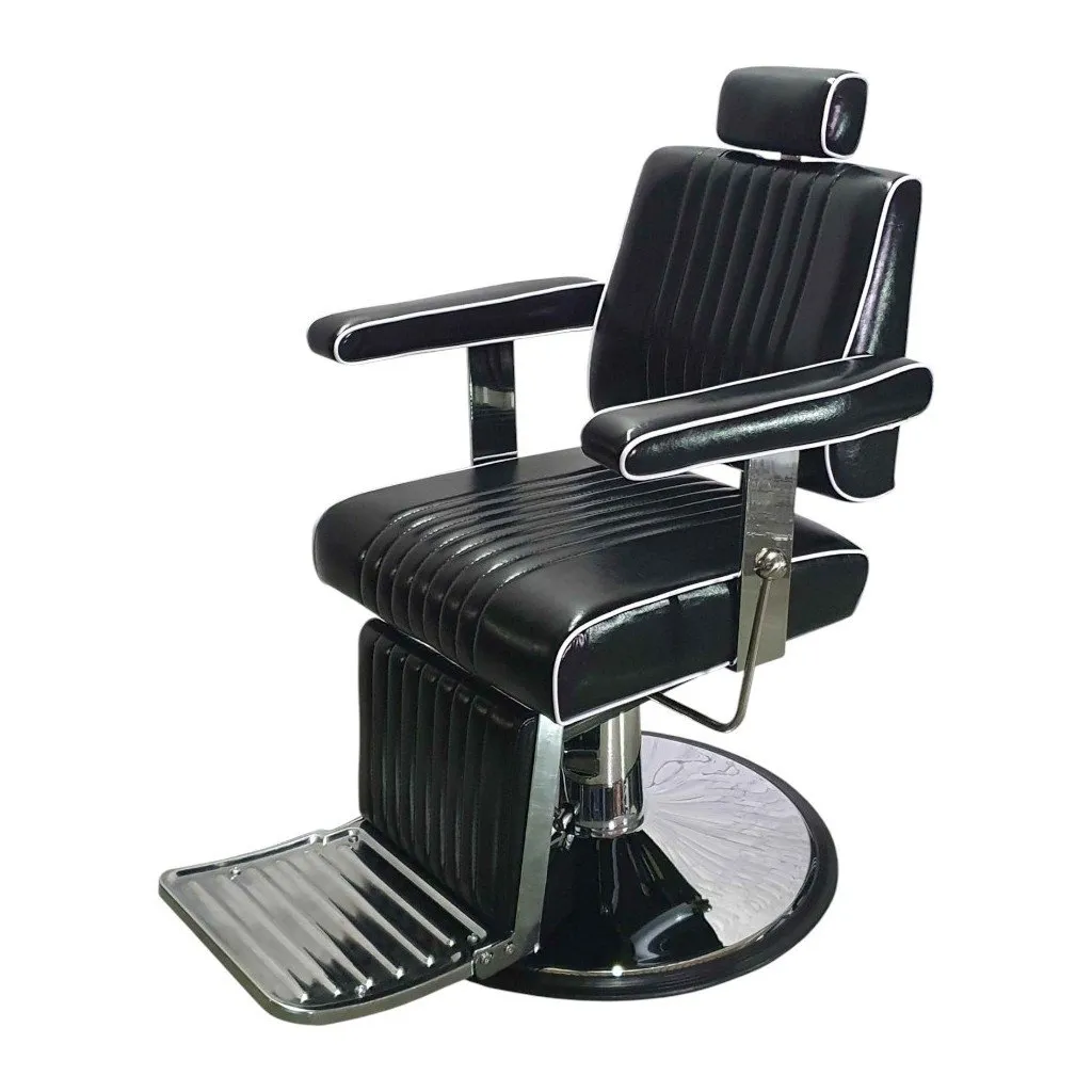 Sillón De Barbero Cut Negro Retro - Fersan
