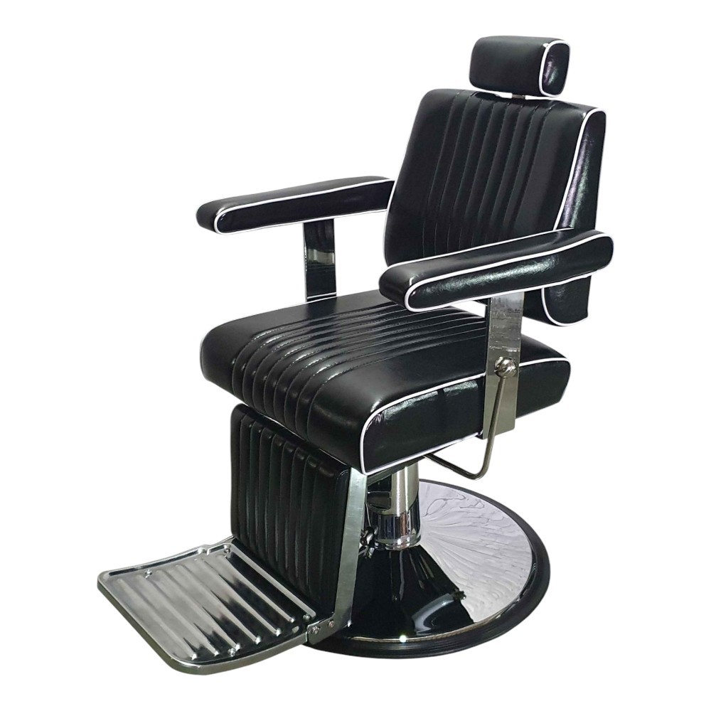 Sillón De Barbero Cut Negro Retro - Fersan -Fersan -Sillones barbero
