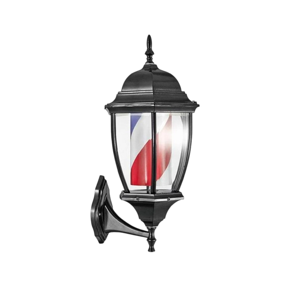 Poste de barbero farol rotativo con luz LED clásico - Weelko -Weelko -Postes de Barbero