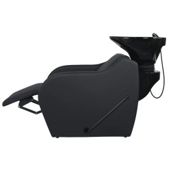 Lavaggio Capelli Wisp + – Lavabo in ceramica profondo e poggiapiedi reclinabile | Weelko -Weelko -Lavacapelli per parrucchieri