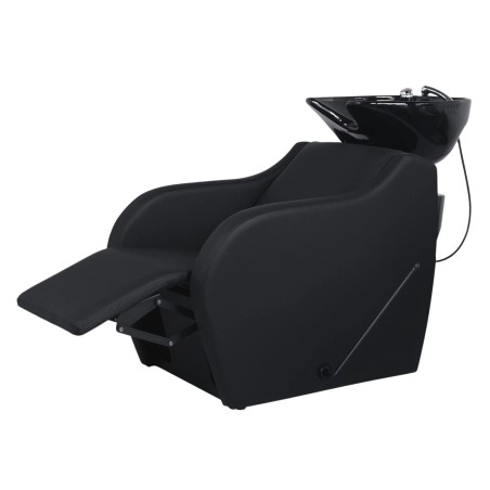 Wisp Backwash Unit with Deep Ceramic Basin and Manual Reclining Footrest - Weelko -Weelko -Hair washing basin for hair salons