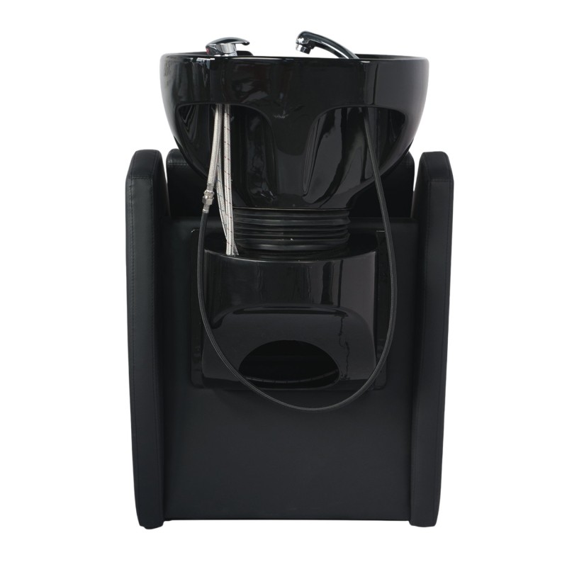 Lavaggio Capelli Wisp + – Lavabo in ceramica profondo e poggiapiedi reclinabile | Weelko -Weelko -Lavacapelli per parrucchieri