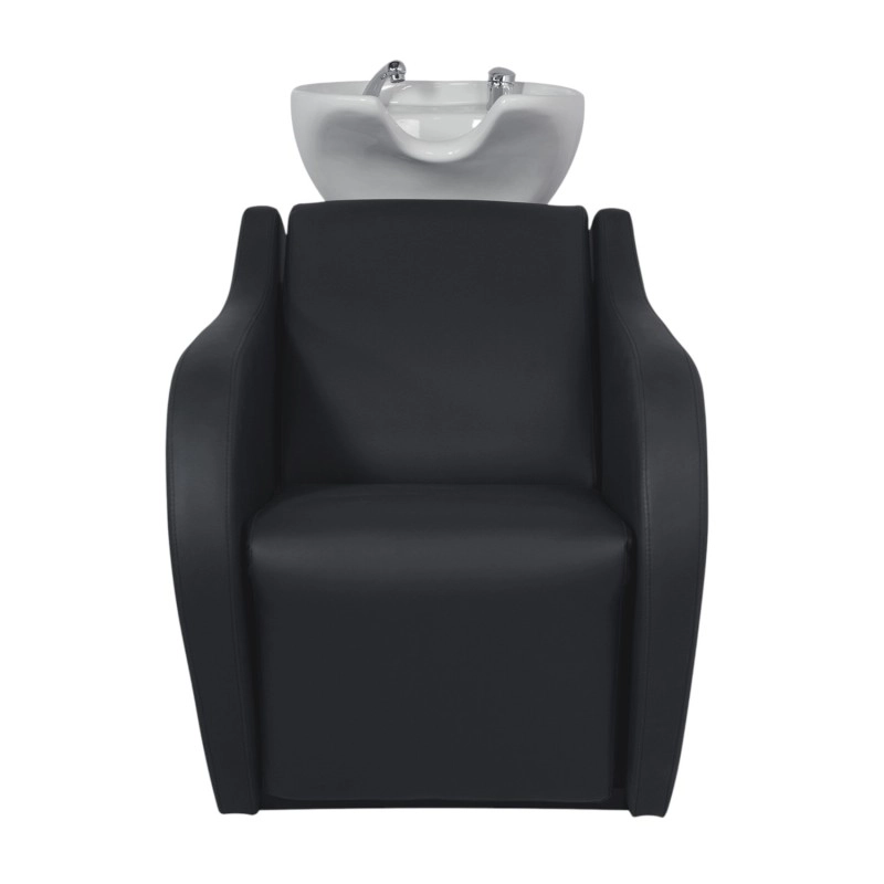 Lavatório Wisp Power+ branco com pia cerâmica e apoio de pés integrado Weelko