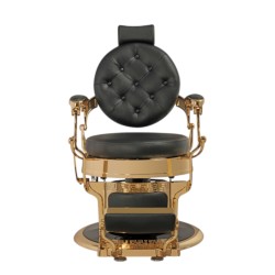 Cadeira de Barbeiro Larry Mudi base retro dourada -Mudi -Cadeiras de barbeiro