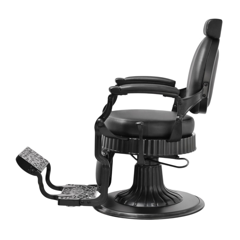 Blaze Retro Matte Black Barber Chair - Mudi -Mudi -Barber chairs