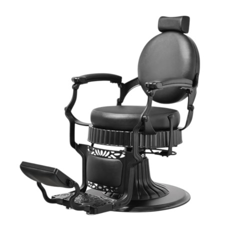 Blaze Retro Matte Black Barber Chair - Mudi -Mudi -Barber chairs