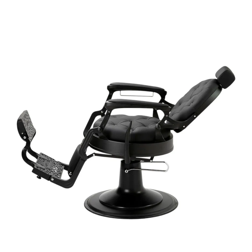 Sillón de barbero Mack Black en aluminio inyectado - i-Medstetic