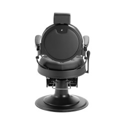 Mack Black Barber Chair with Die-Cast Aluminium Frame and Reclining Backrest — i-Medstetic -i-Medstetic -Barber chairs