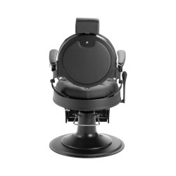 Mack Black Barber Chair with Die-Cast Aluminium Frame and Reclining Backrest — i-Medstetic -i-Medstetic -Barber chairs