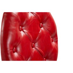 Poltrona da barbiere Mack Red Silver - Stile classico, rivestimento rosso trapuntato e struttura in alluminio pressofuso - i-...