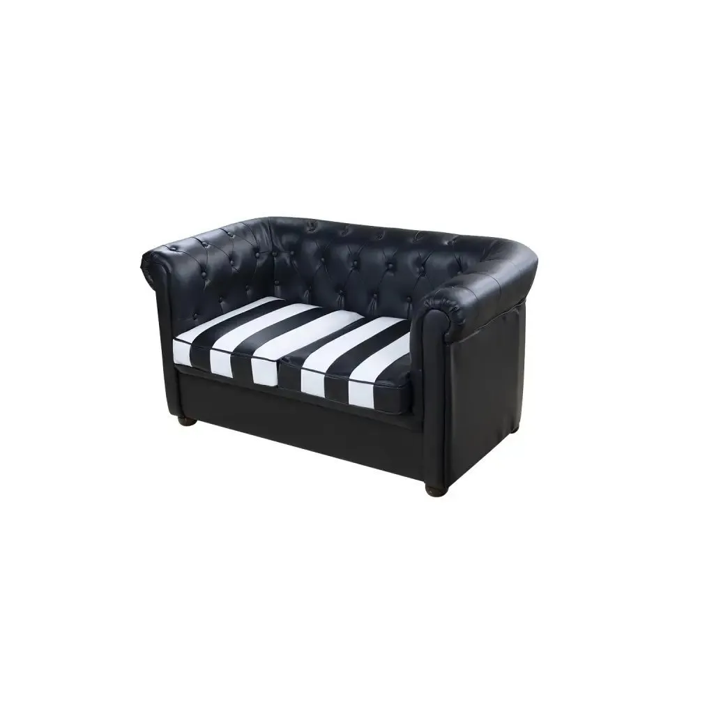 Sillón de espera Chester dos plazas negro