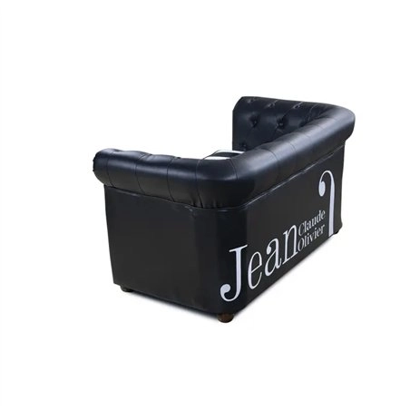 Sofá de espera Chester dois lugares preto -i-Medstetic -Cadeiras de espera