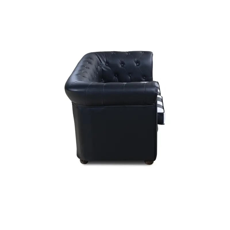 Sofá de espera Chester dois lugares preto -i-Medstetic -Cadeiras de espera