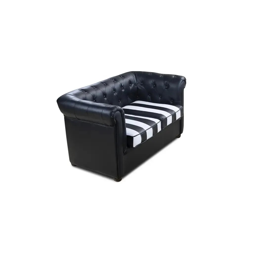Sillón de espera Chester dos plazas negro