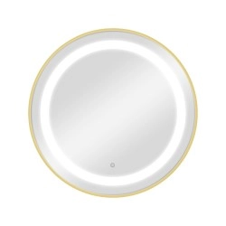Miroir de coiffeuse LED BREE Gold -Weelko -Stations de coiffure