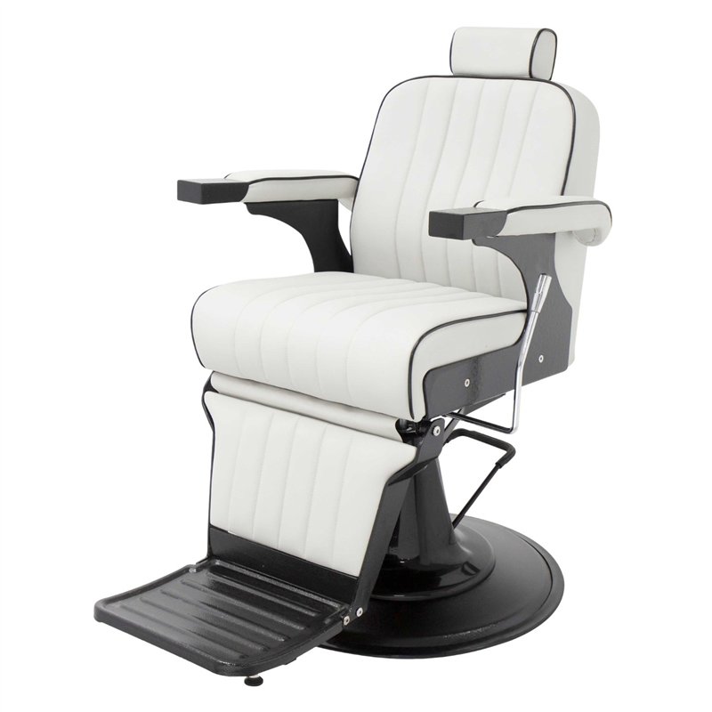 Poltrona da Barbiere Corinto bianco nero