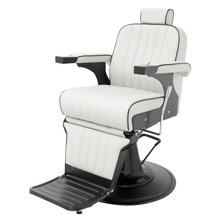 Sillón barbero Corinto blanco negro