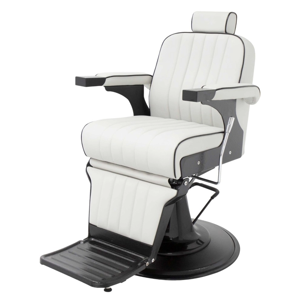 Sillón barbero Corinto blanco negro -i-Medstetic -Sillones barbero