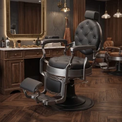 Fauteuil de barbier Mack Black hydraulique verrouillable i-Medstetic