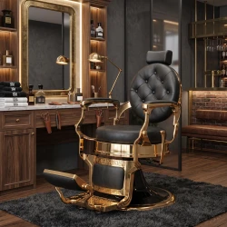 Fauteuil de barbier Larry Gold Mudi