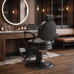 Fauteuil de barbier Mack Black hydraulique verrouillable i-Medstetic