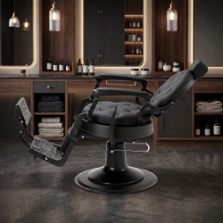 Fauteuil de barbier Mack Black hydraulique verrouillable i-Medstetic