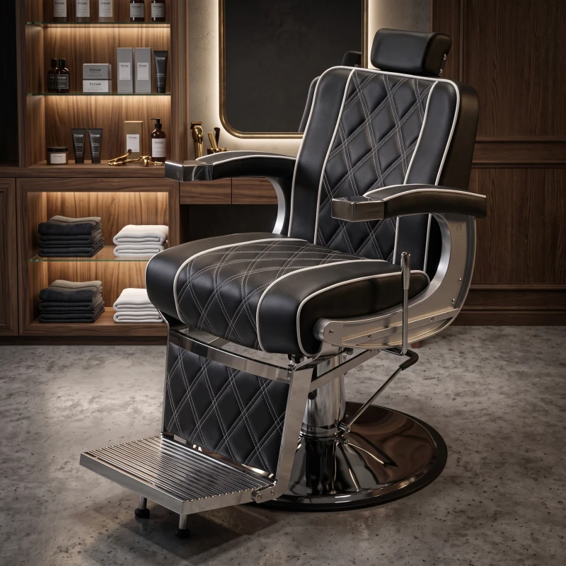 Cadeira de Barbeiro Tweed Vintage Fersan
