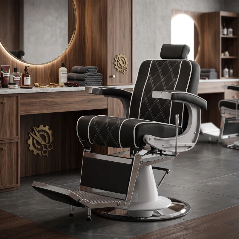Barbersessel Dublin Schwarz Vintage - i-Medstetic