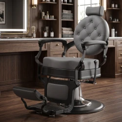 Sedia da Barbiere Buzz Black Grey Weelko - Vintage - Weelko