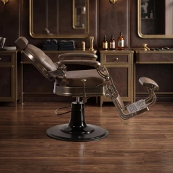 Sedia da barbiere Buzz Bronze Marrone - Vintage - Weelko