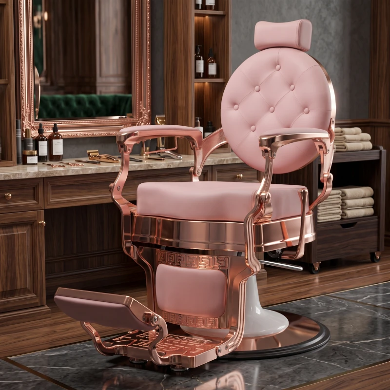Fauteuil de barbier Buzz Rose vintage Weelko