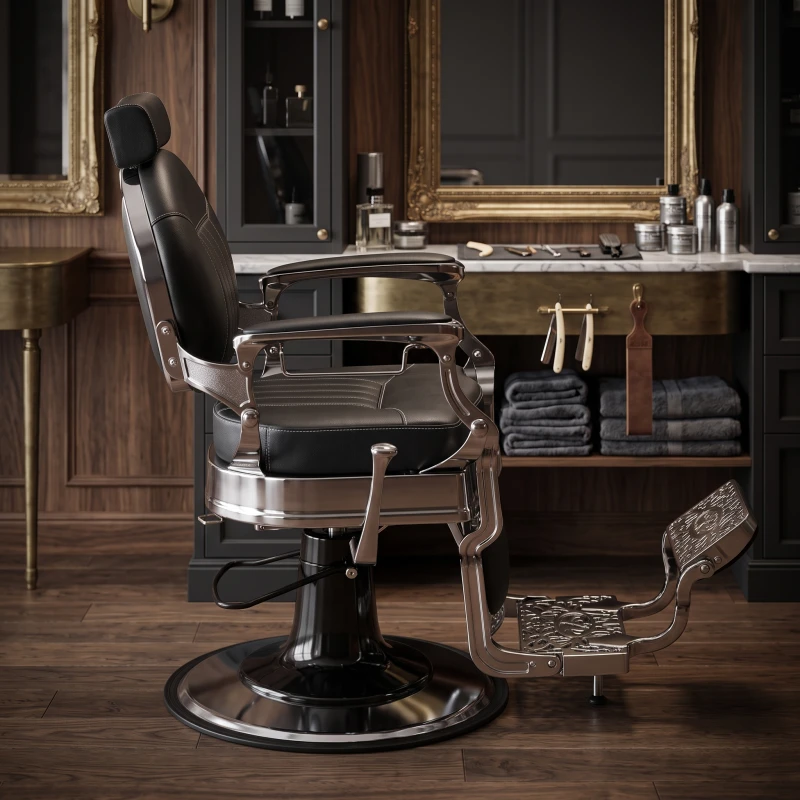 Barberstuhl Caesar +Black – Vintage – Weelko
