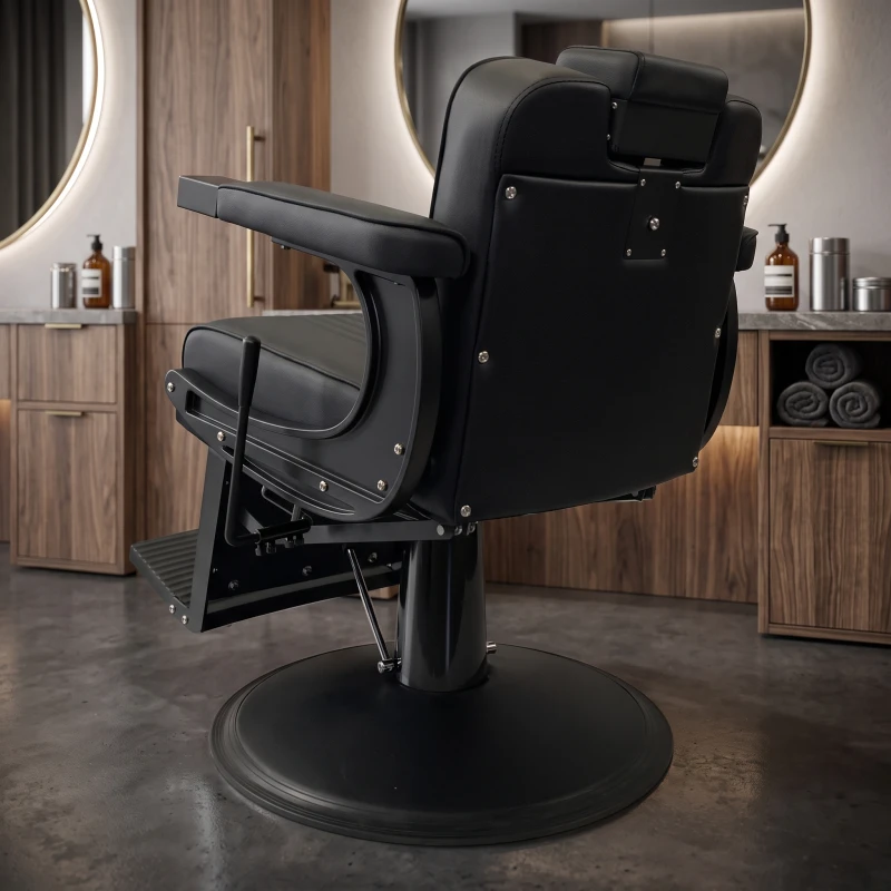 Poltrona da barbiere Mamba Black Vintage - Fersan