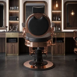 Sedia da barbiere Buzz Rose Nera - Vintage - Weelko