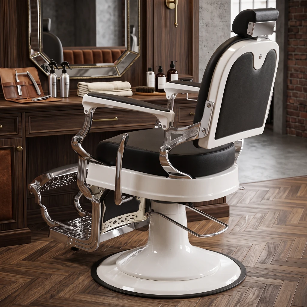 Sillón de Barbero Maestro Negro Vintage de i-Medstetic