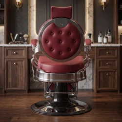 Buzz Silver Bordeaux Weelko Barber Chair: Vintage And Modern