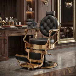 Fauteuil de barbier Larry Gold Mudi