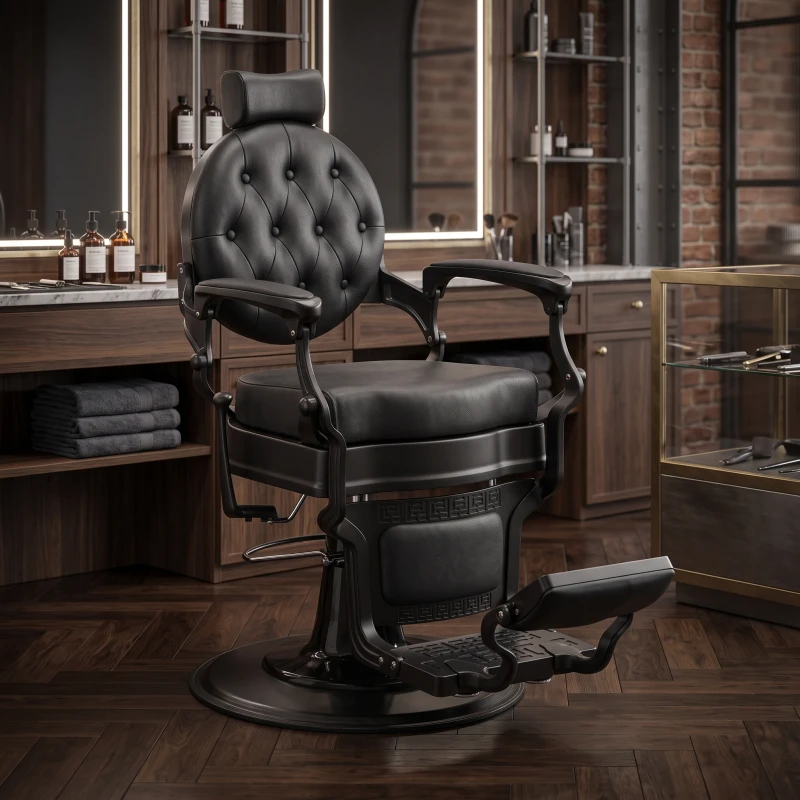 Weelko Vintage Buzz Black Barberstuhl