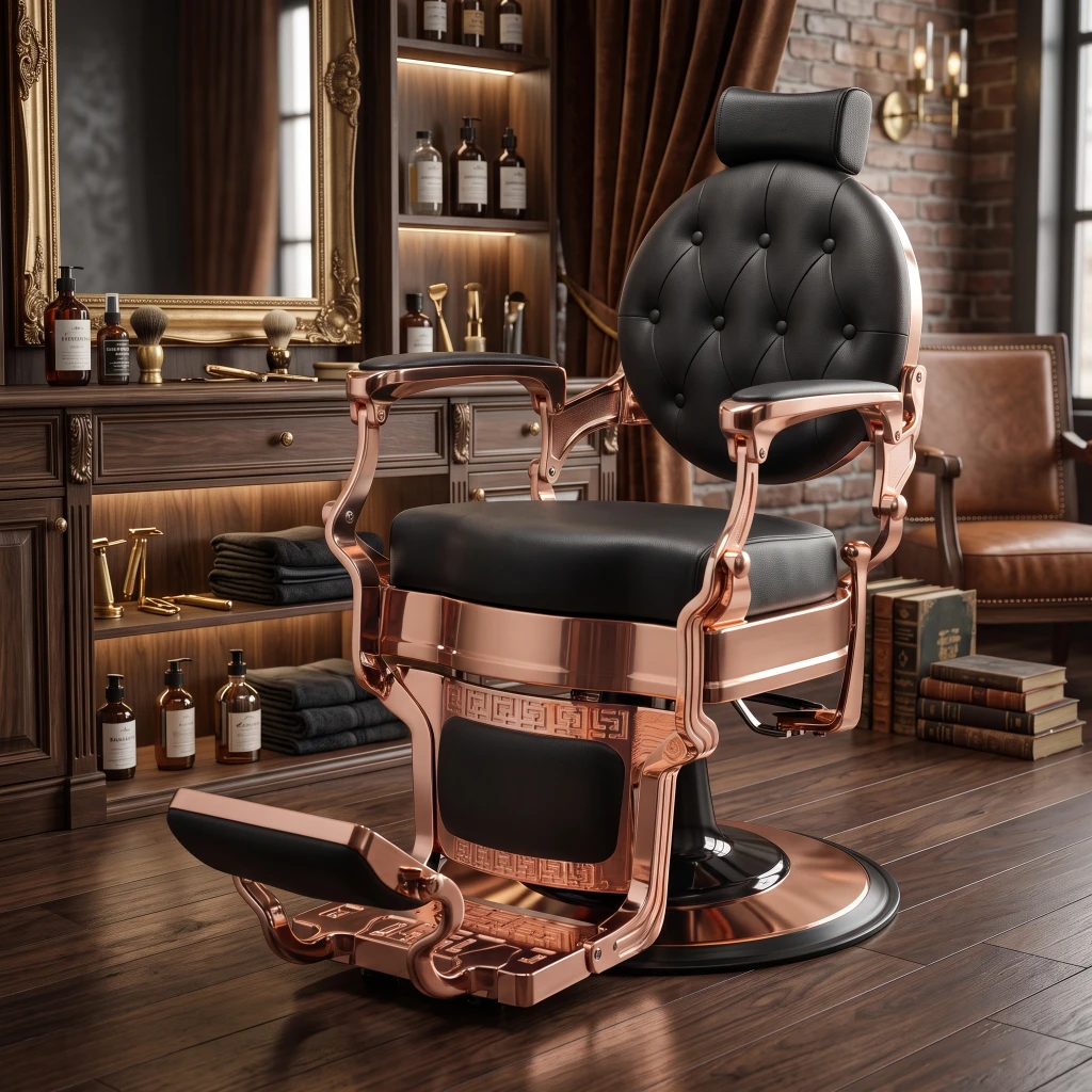 Sillón de Barbero Buzz Rose Black - Vintage