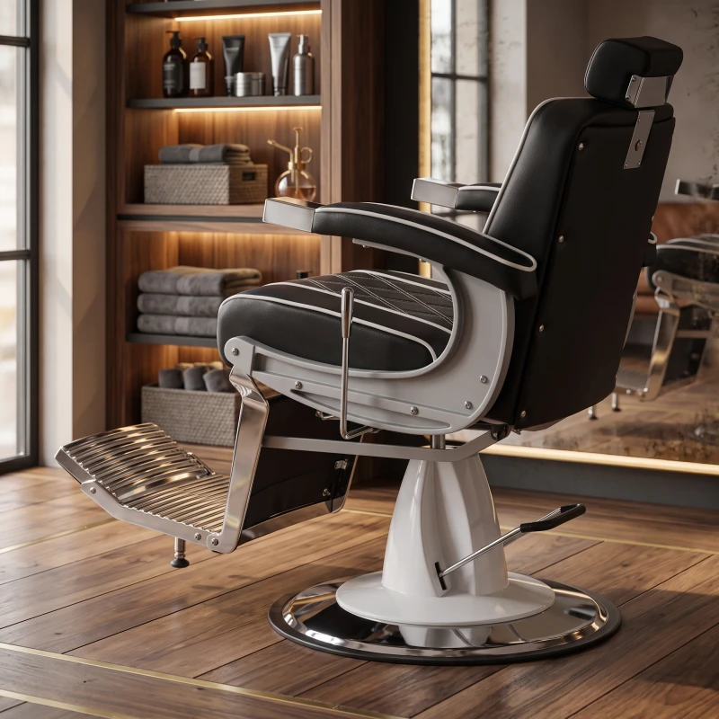 Barbersessel Dublin Schwarz Vintage - i-Medstetic