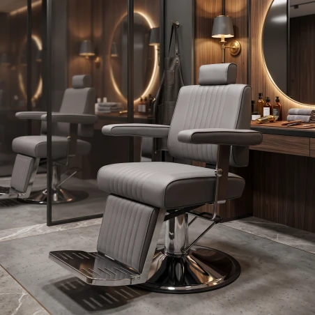 Fauteuil de barbier vintage Cut gris Fersan
