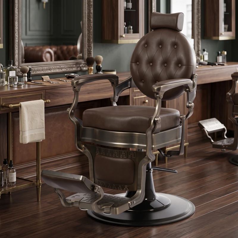 Weelko Vintage Bronze Barberstuhl