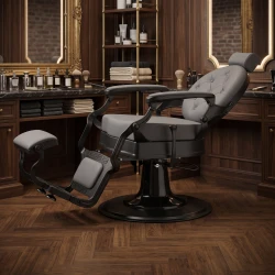 Weelko Barberstuhl Buzz Black Grey – Vintage