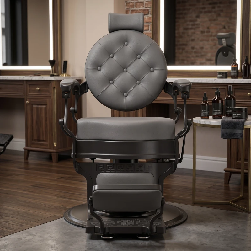 Sedia da Barbiere Buzz Black Grey Weelko - Vintage - Weelko