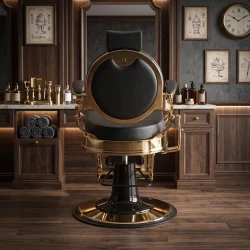 Buzz Gold Black Weelko Vintage Modern Barber Chair