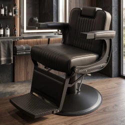 Poltrona da barbiere Mamba Black Vintage - Fersan
