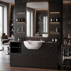 Table de coiffure moderne i-Medstetic avec lave-tête et rangement