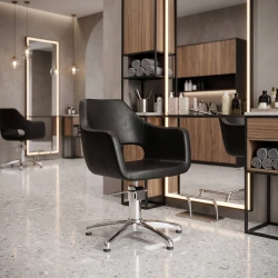 Fauteuil de coupe coiffure base mobile Weelko